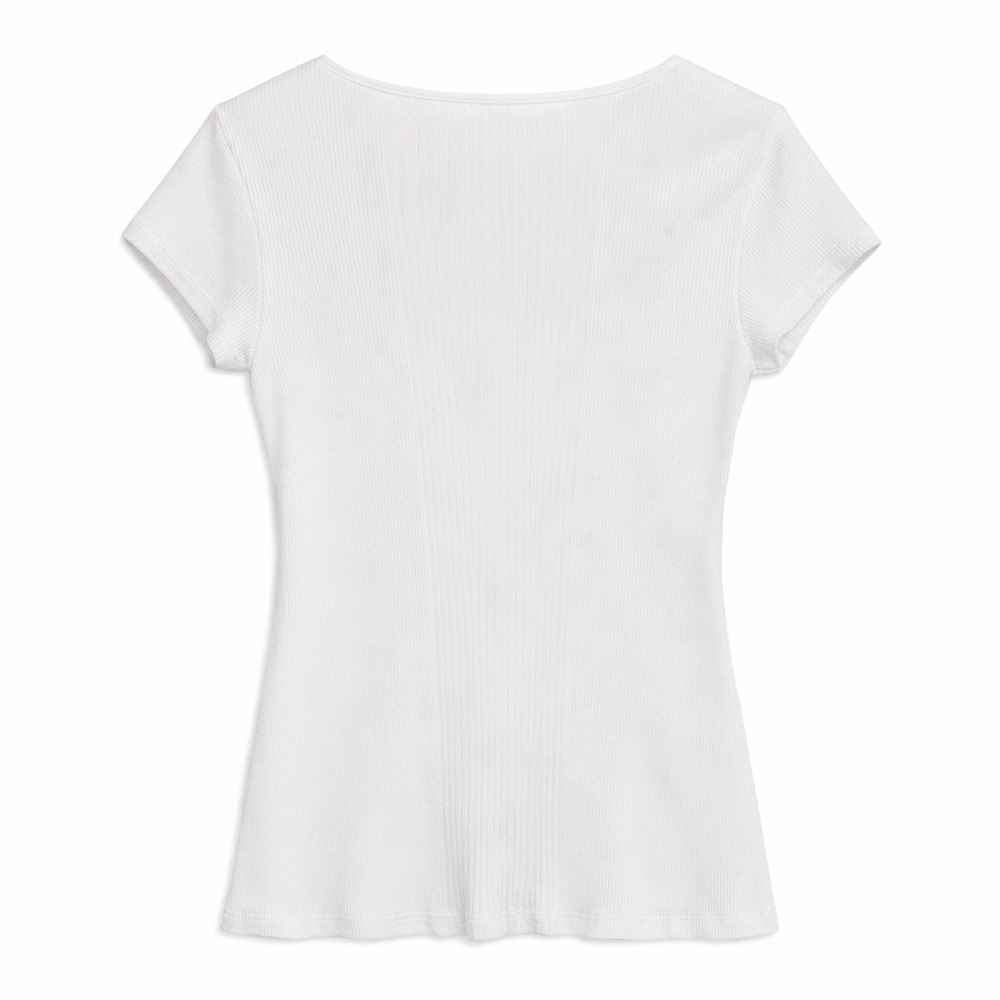 Lauren Ralph Lauren Top Womens Size XL White Short Sleeve Minimalist Neutral - Picture 2 of 8
